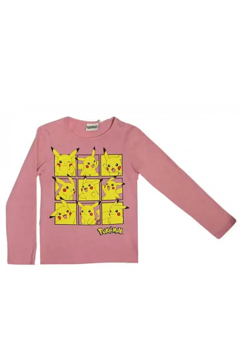 Pocket Monster Pokémon Til Børneværelset-Lyserod Pikachu Bluse I Bornestorrelser