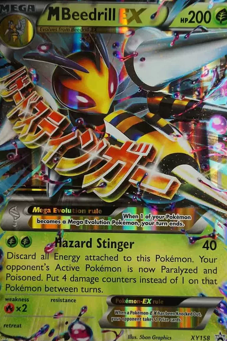 Pocket Monster Pokémon Kort-M Beedrill Ex Xy158 Stor