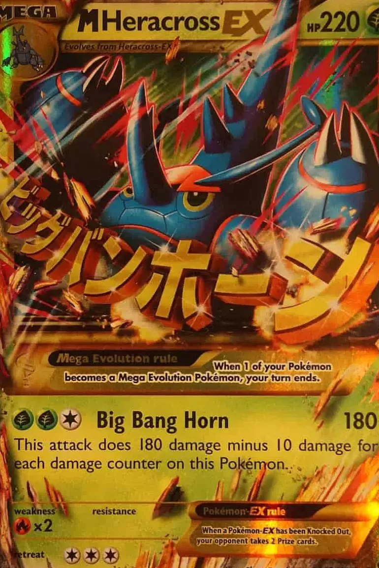 Pocket Monster Pokémon Kort-M Heracross Ex 112/111 Secret Rare