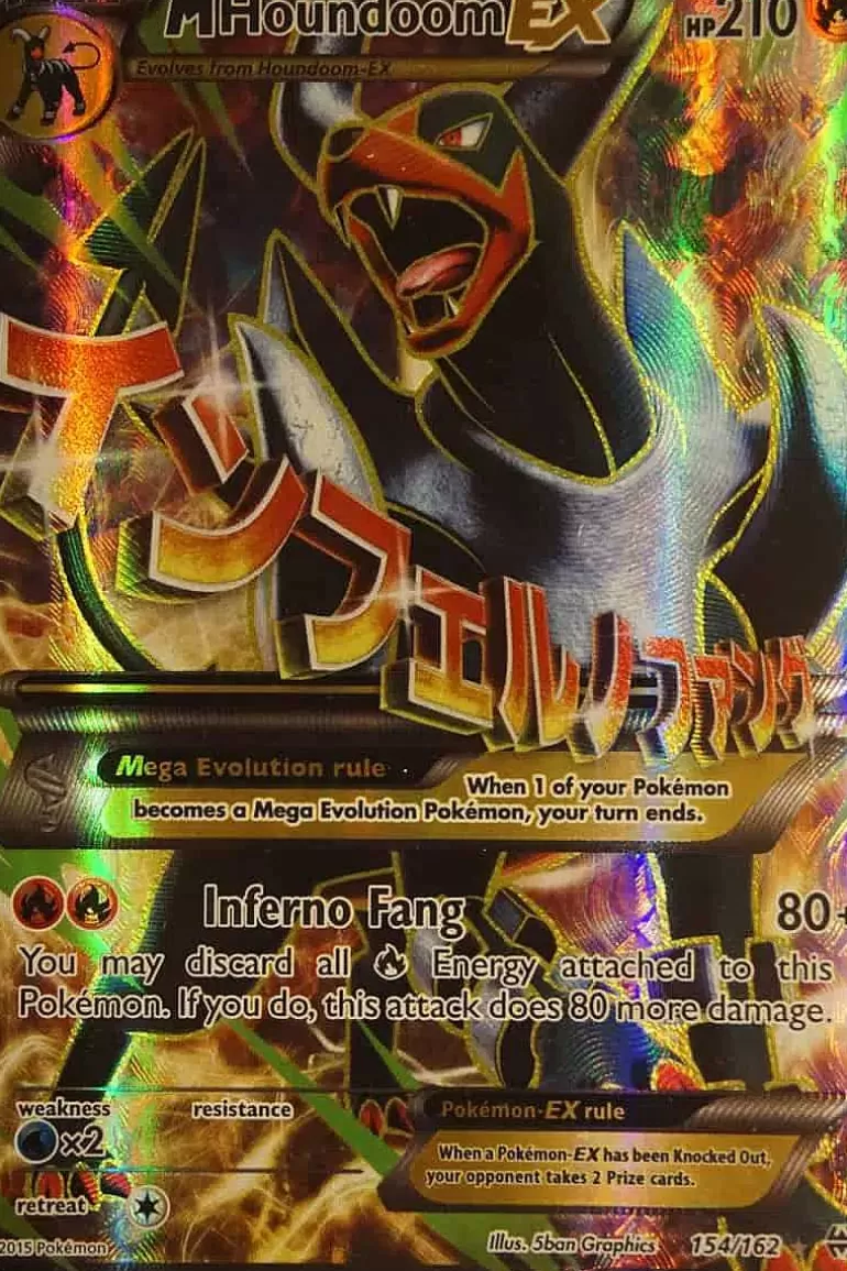 Pocket Monster Pokémon Kort-M Houndoom Ex 154/162 Full Art