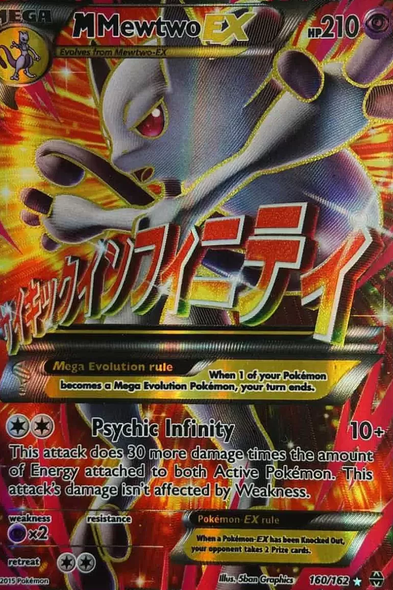 Pocket Monster Pokémon Kort-M Mewtwo Ex 160/162 Full Art