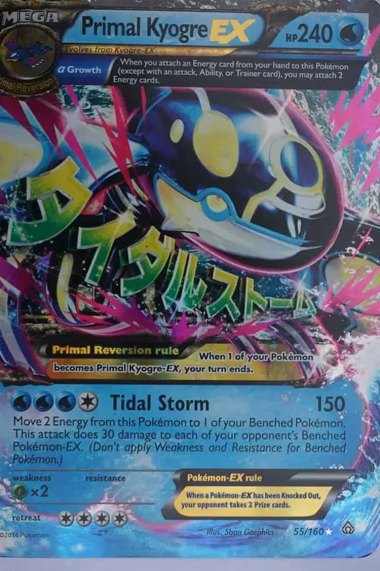 Pocket Monster Pokémon Kort-M Primal Kyogre Ex 55/160 Stor