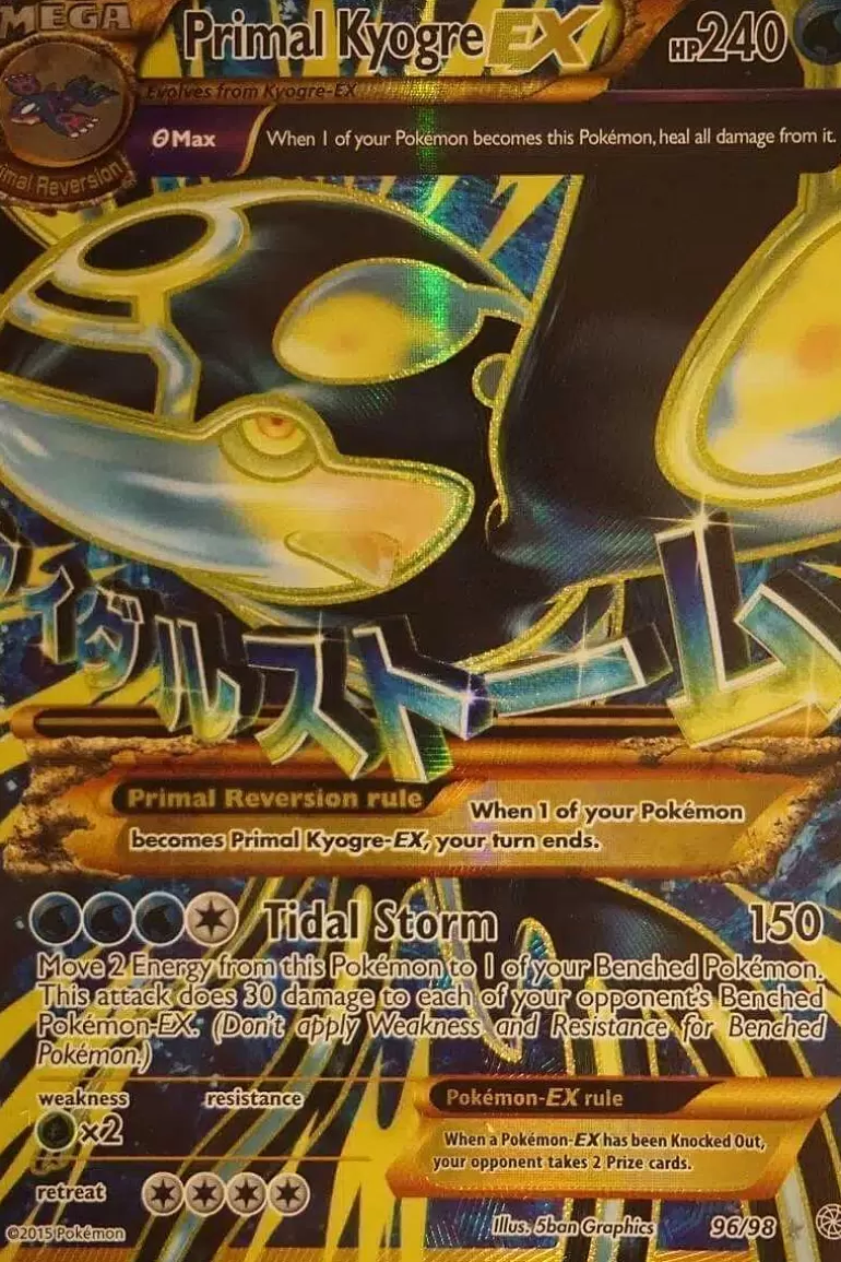Pocket Monster Pokémon Kort-M Primal Kyogre Ex 96/98