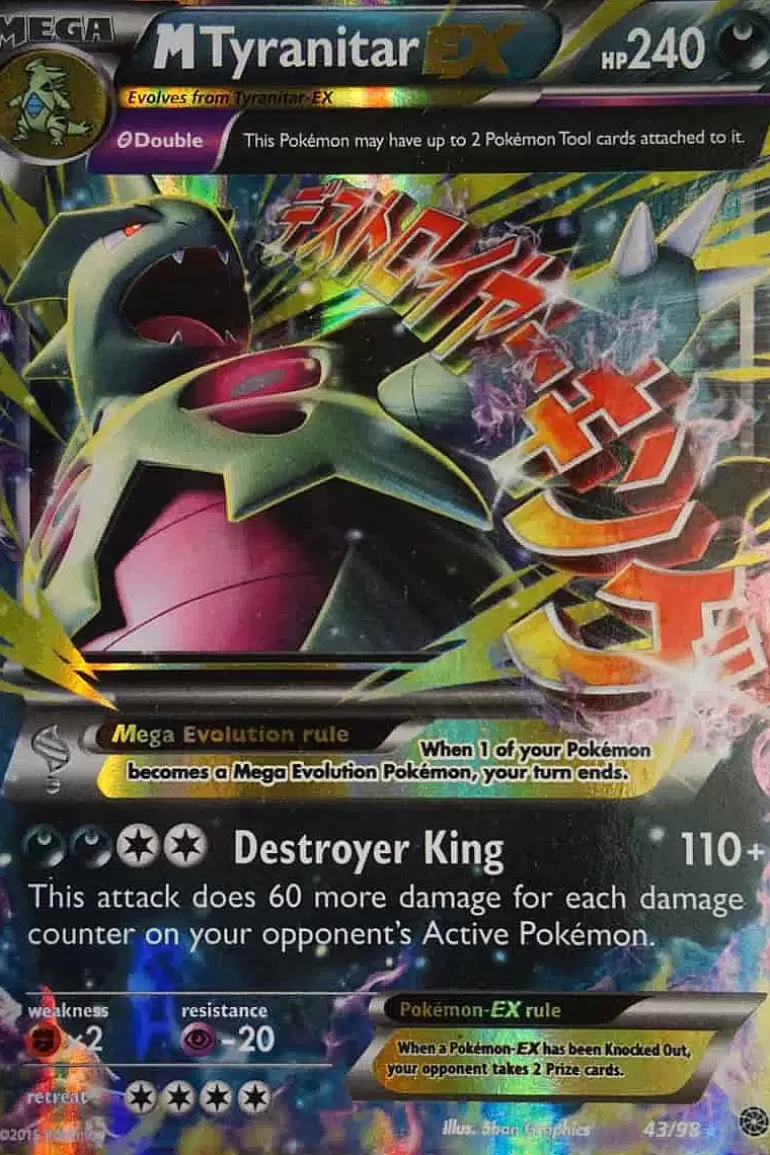Pocket Monster Pokémon Kort-M Tyranitar Ex 43/98