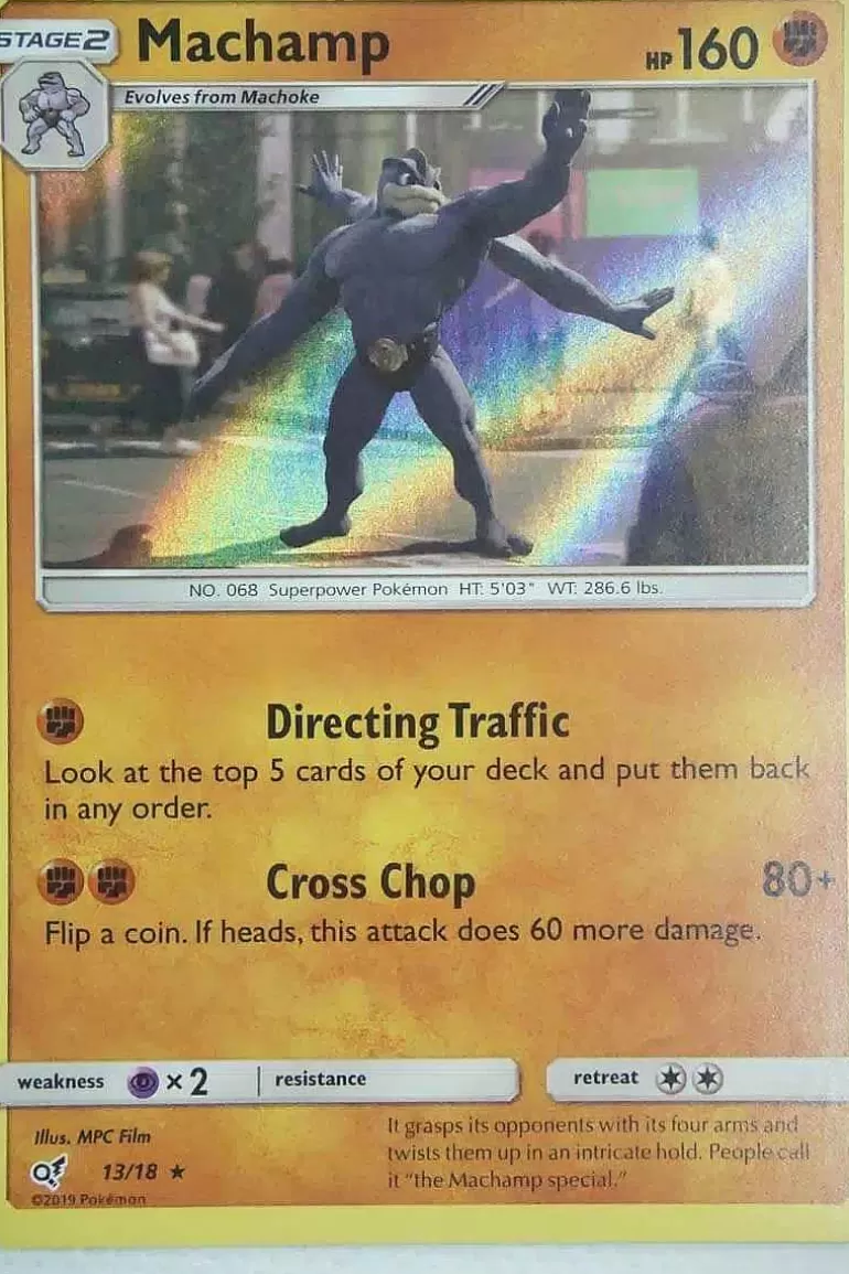 Pocket Monster Pokémon Kort-Machamp 13/18 Holo Rare