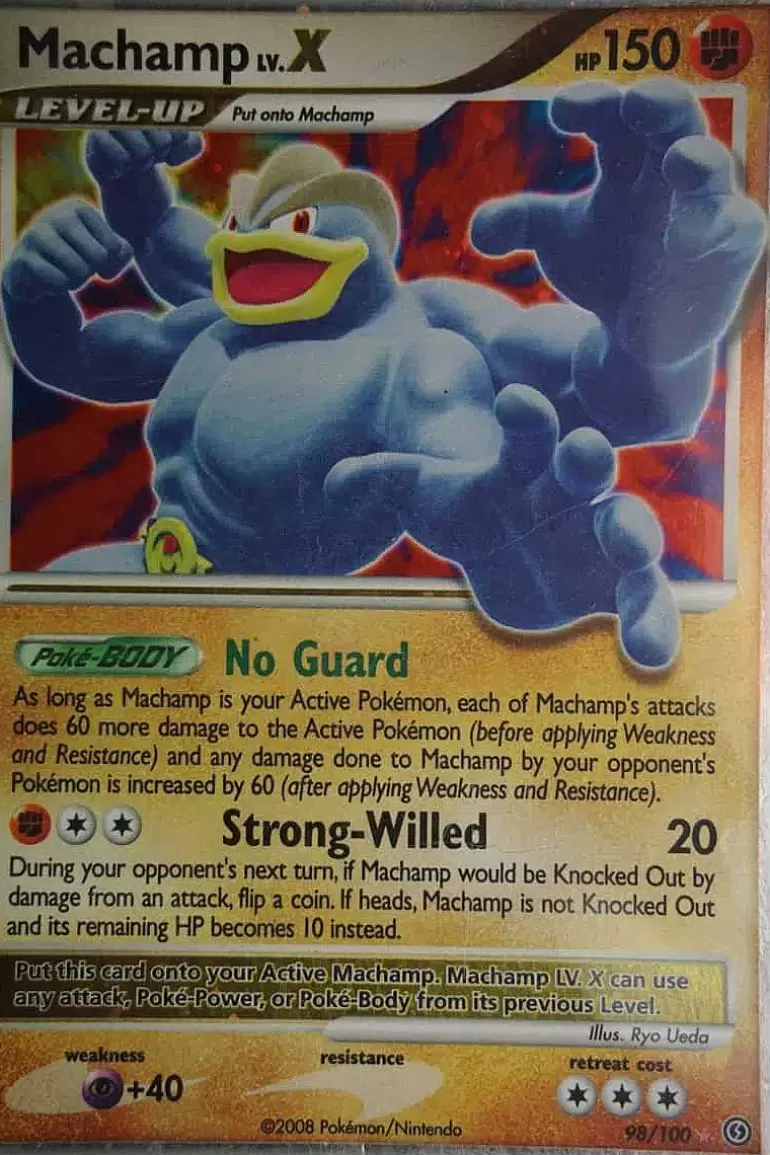 Pocket Monster Pokémon Kort-Machamp Lv.X 98/100 Ultra Rare