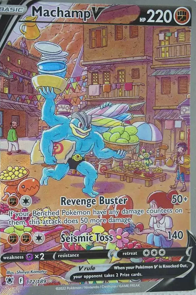 Pocket Monster Pokémon Kort-Machamp V 172/189 Alternate Art