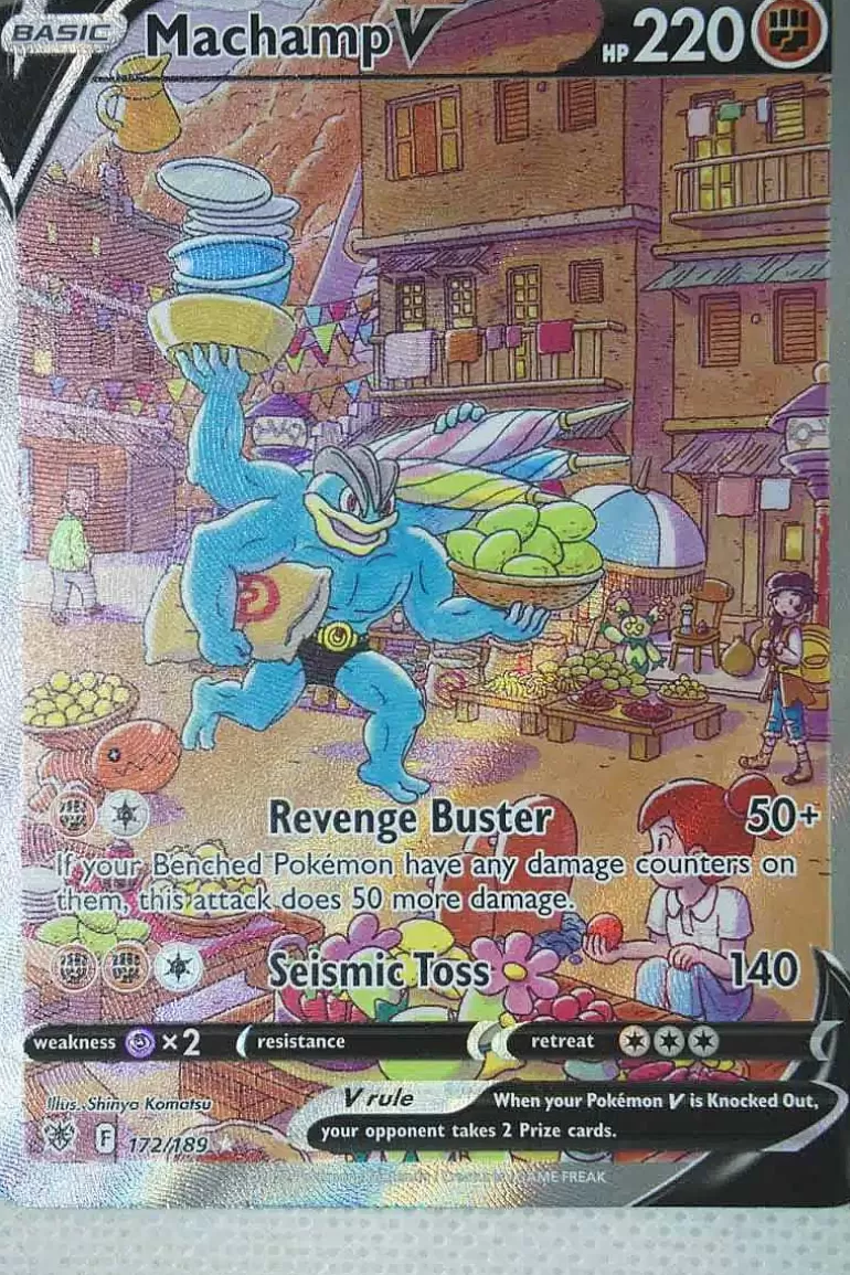 Pocket Monster Pokémon Kort-Machamp V 172/189 Alternate Art
