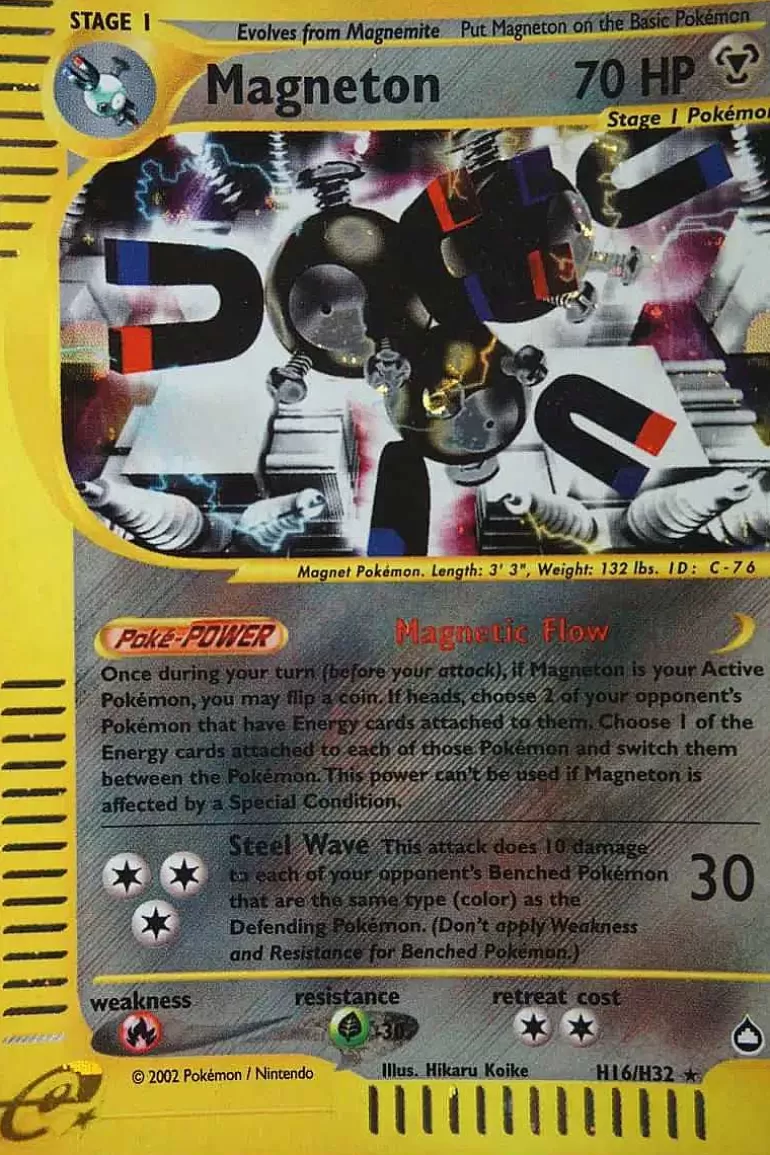 Pocket Monster Pokémon Kort-Magneton H16/H32 Holo Rare