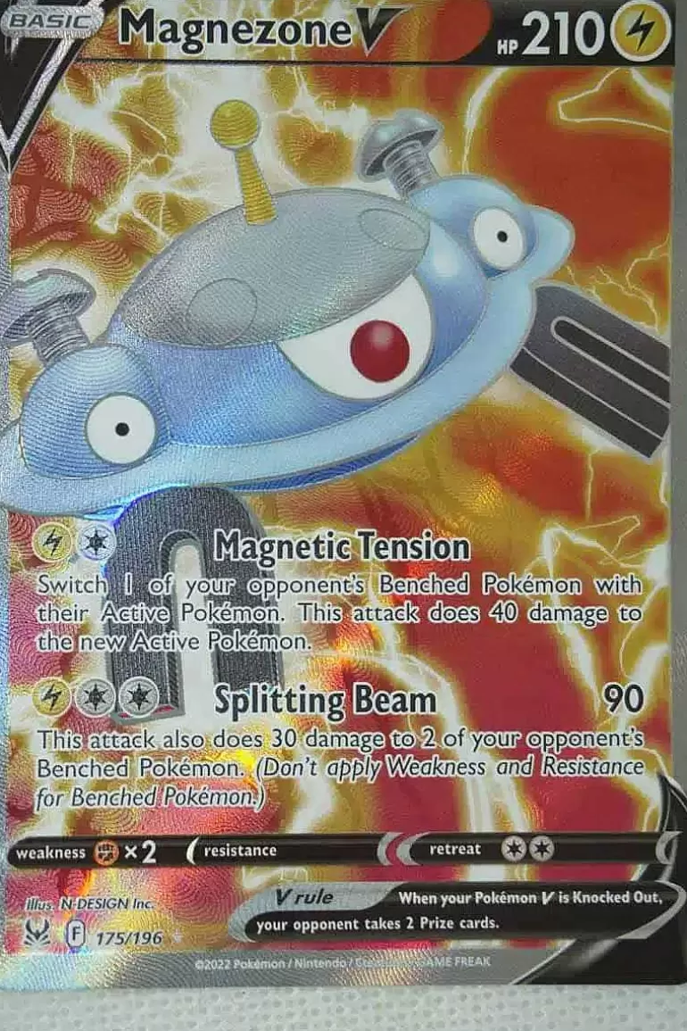 Pocket Monster Pokémon Kort-Magnezone V 175/196 Full Art