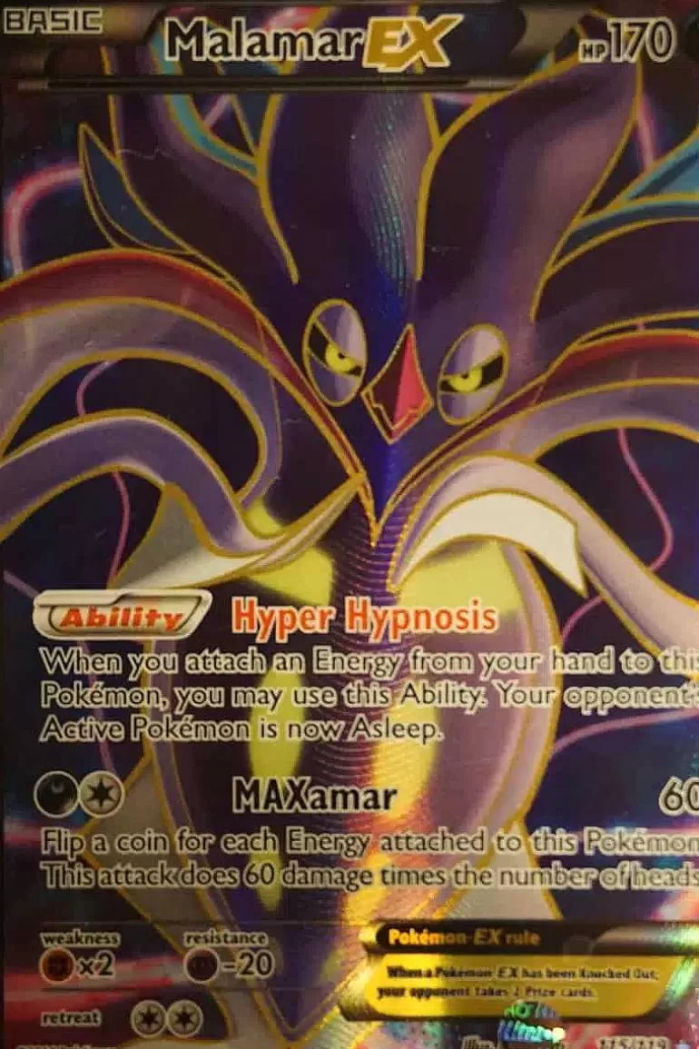 Pocket Monster Pokémon Kort-Malamar Ex 115/119 Full Art