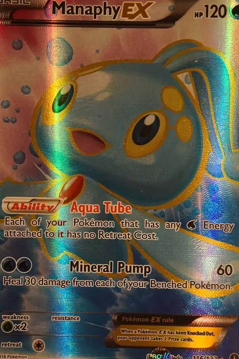 Pocket Monster Pokémon Kort-Manaphy Ex 116/122 Full Art