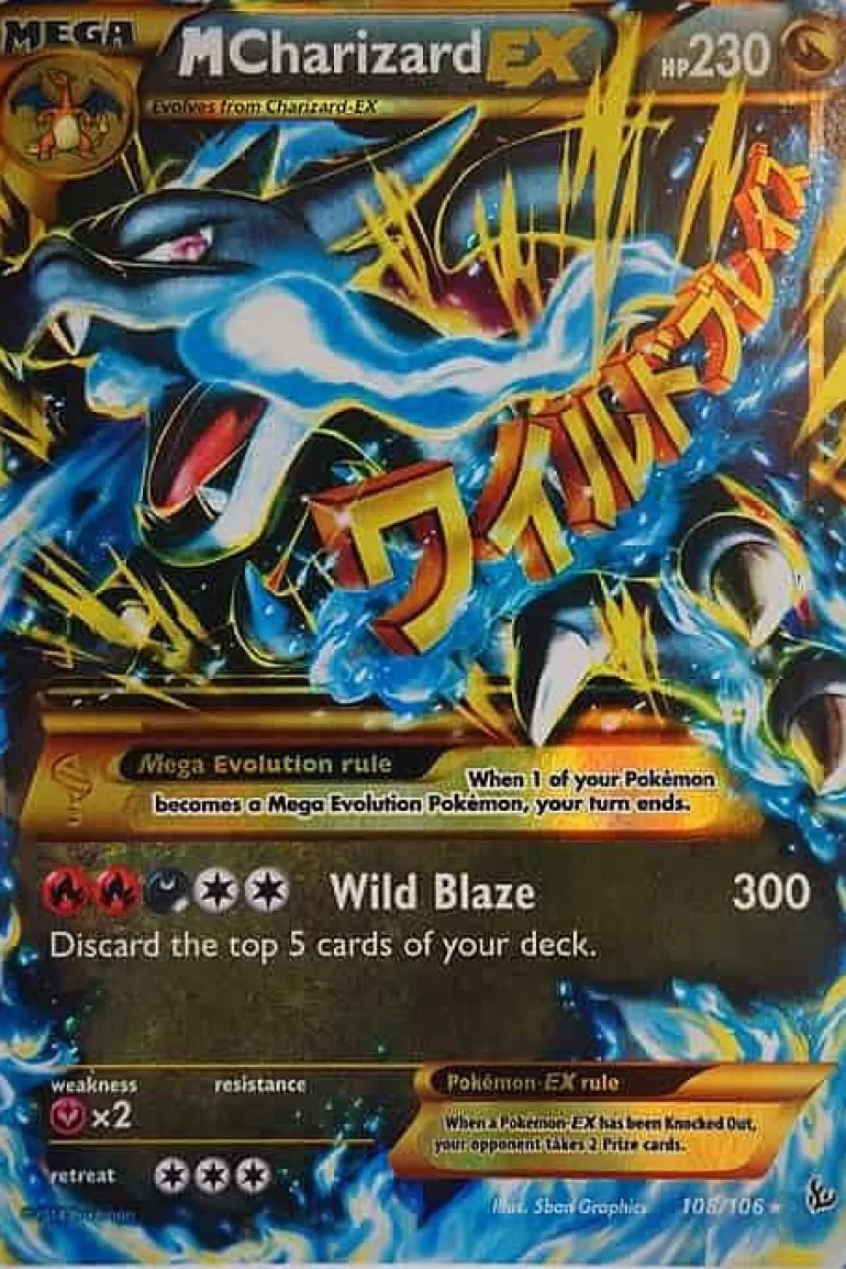 Pocket Monster Pokémon Kort-Mega Charizard Ex 108/106 Secret Rare