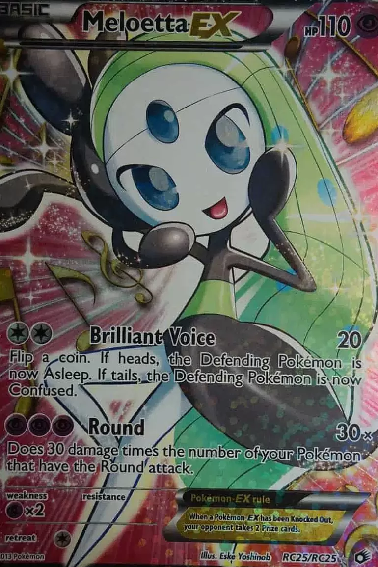 Pocket Monster Pokémon Kort-Meloetta Ex Rc25/Rc25 Full Art