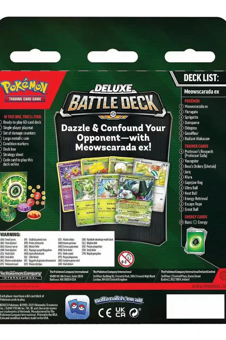 Pocket Monster Pokémon Kort-Meowscarada Ex Deluxe Battle Deck
