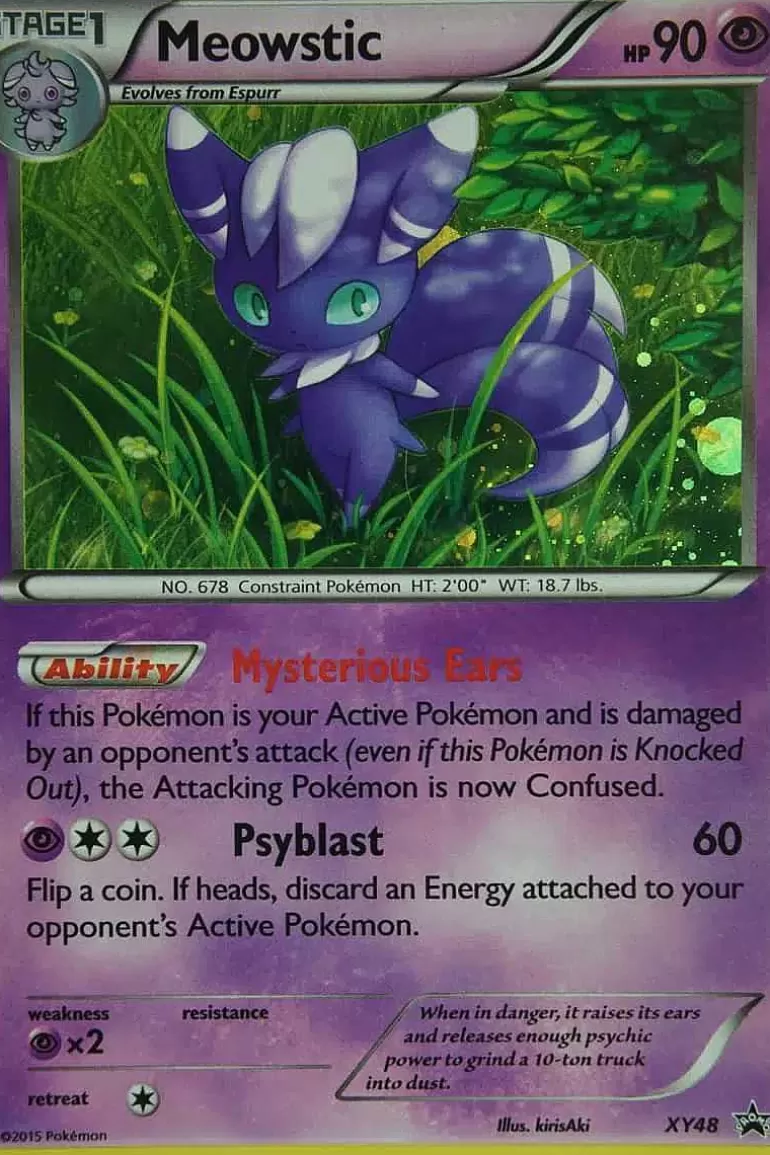 Pocket Monster Pokémon Kort-Meowstic Xy48 Holo Promo