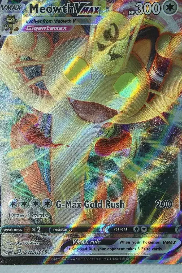 Pocket Monster Pokémon Kort-Meowth Vmax Swsh005