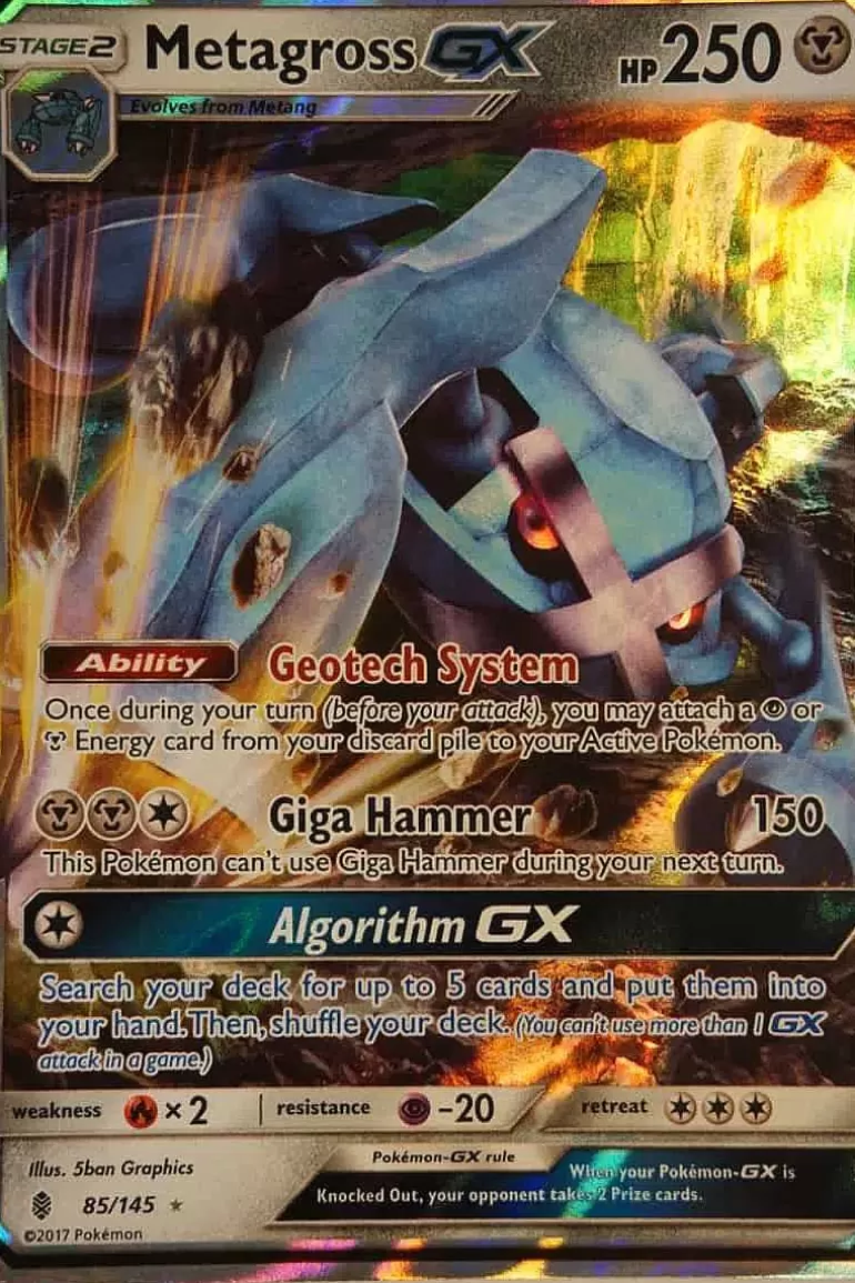 Pocket Monster Pokémon Kort-Metagross Gx 85/145
