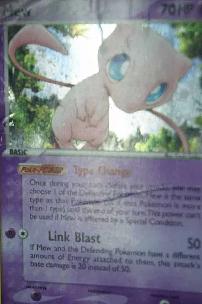 Pocket Monster Pokémon Kort-Mew 10/92 Holo Rare Slidt