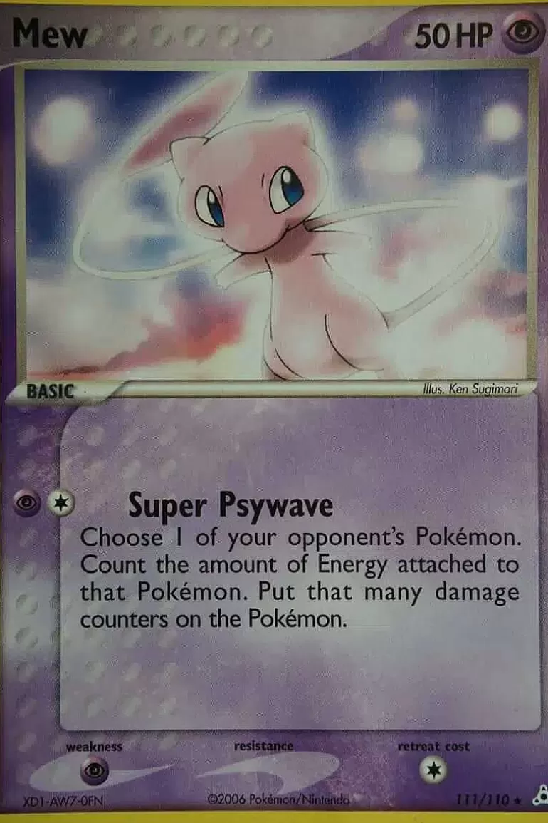Pocket Monster Pokémon Kort-Mew 111/110 Rare