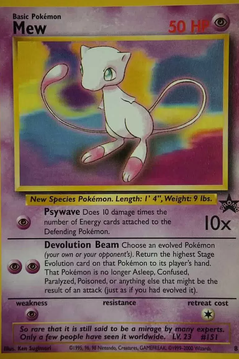 Pocket Monster Pokémon Kort-Mew 8 Rare