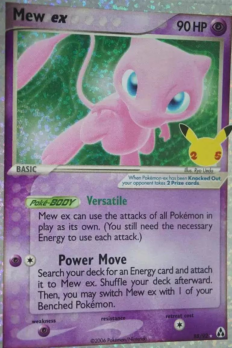 Pocket Monster Pokémon Kort-Mew Ex 88/92 Ultra Rare Classic Collection