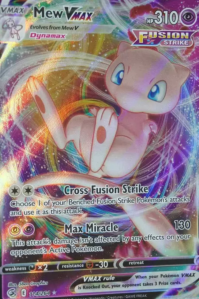 Pocket Monster Pokémon Kort-Mew Vmax 114/264