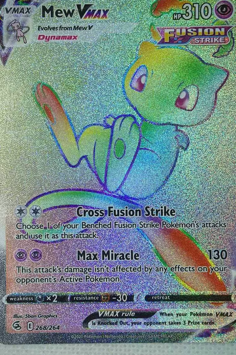 Pocket Monster Pokémon Kort-Mew Vmax 268/264 Hyper Rare