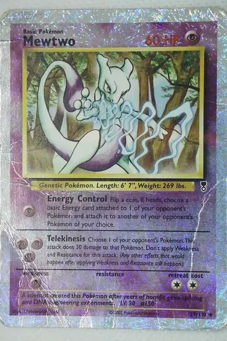 Pocket Monster Pokémon Kort-Mewtwo 29/110 Special Holo Edition Brugt