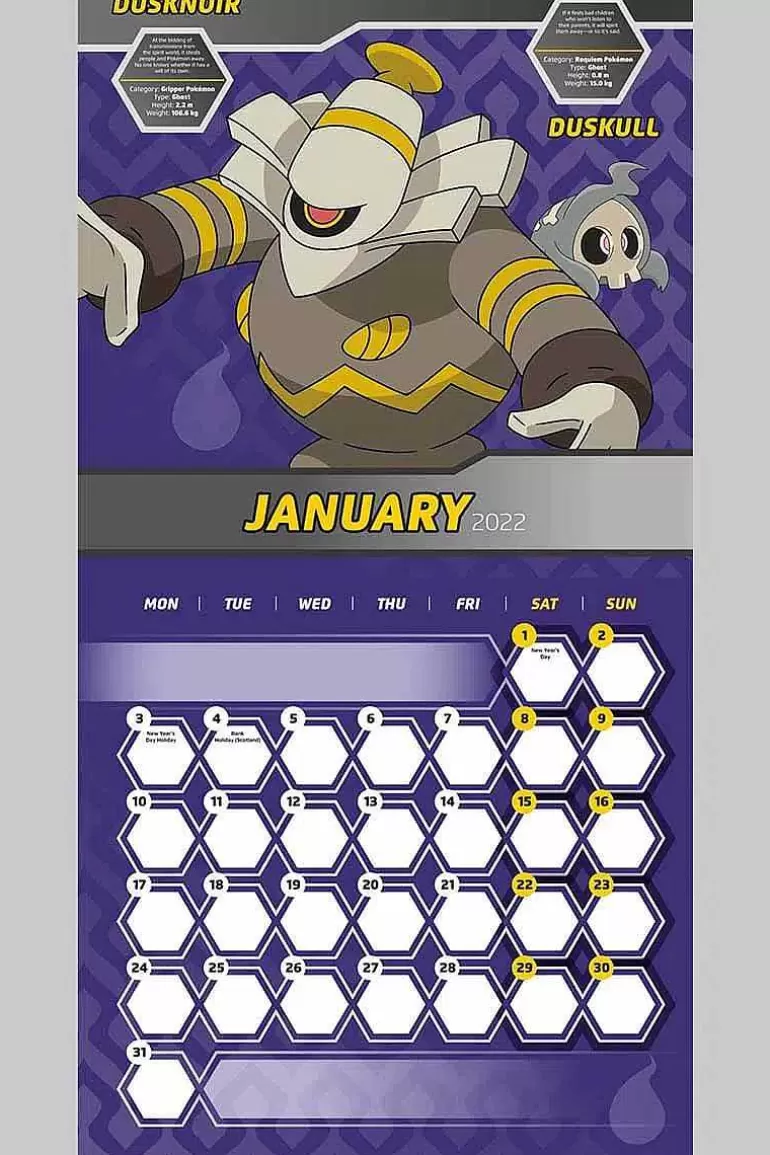 Pocket Monster Pokémon Skoleudstyr-Mini Pokemon Kalender 2022