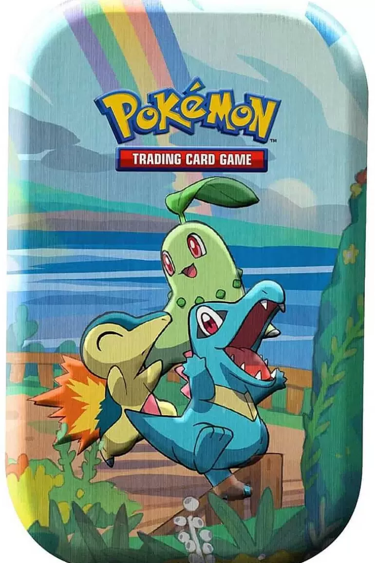 Pocket Monster Pokémon Kort-Mini Tin Fra Celebrations Med Chikorita, Cyndaquil Og Totodile