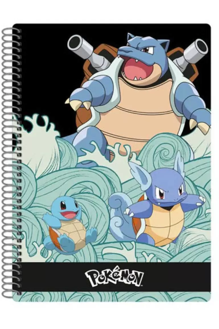 Pocket Monster Pokémon Skoleudstyr-Notesblok Spiralryg Med Blastoise, Wartortle Og Squirtle