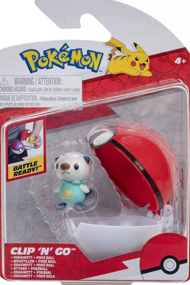 Pocket Monster Pokémon Figurer-Oshawott Og Poke Ball