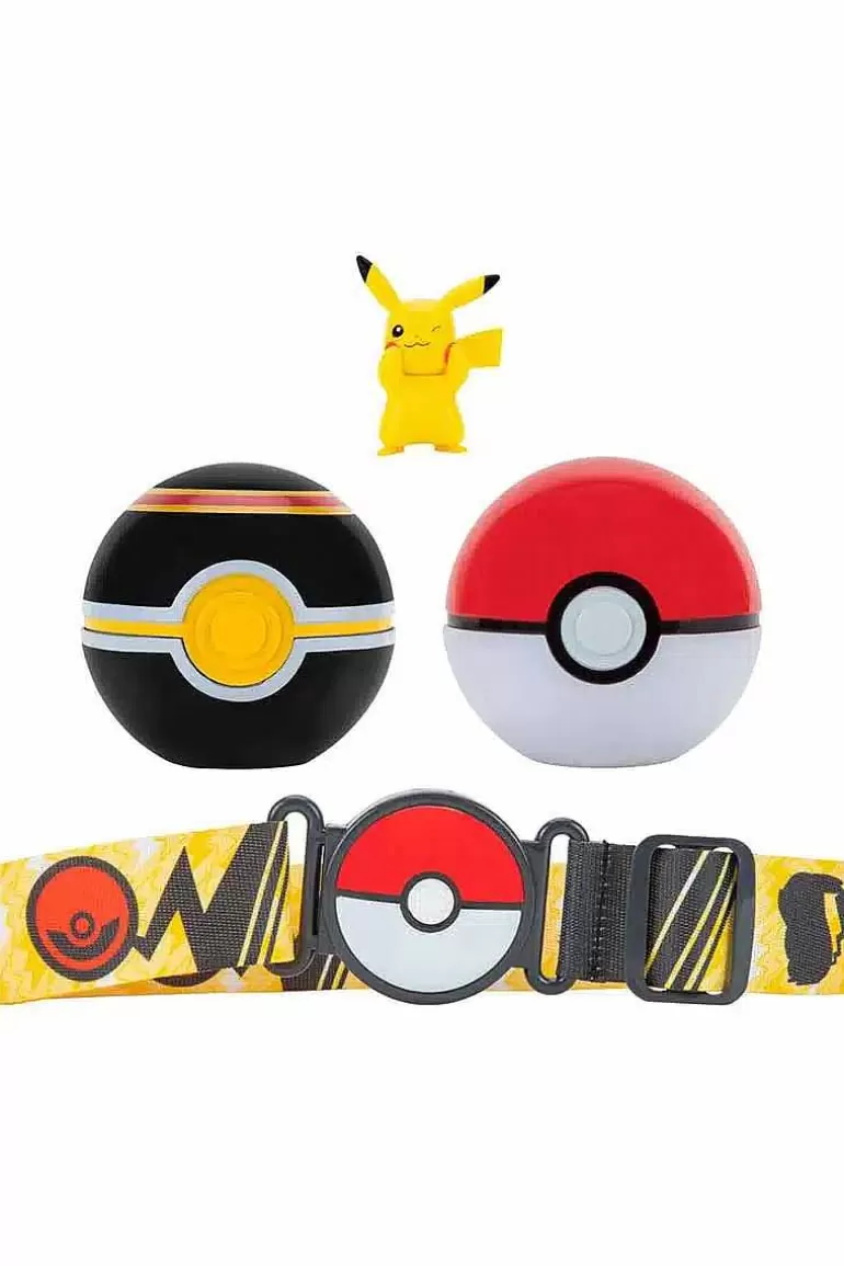 Pocket Monster Pokémon Figurer-Pikachu Baelte Med Poke Ball Og Luxury Ball