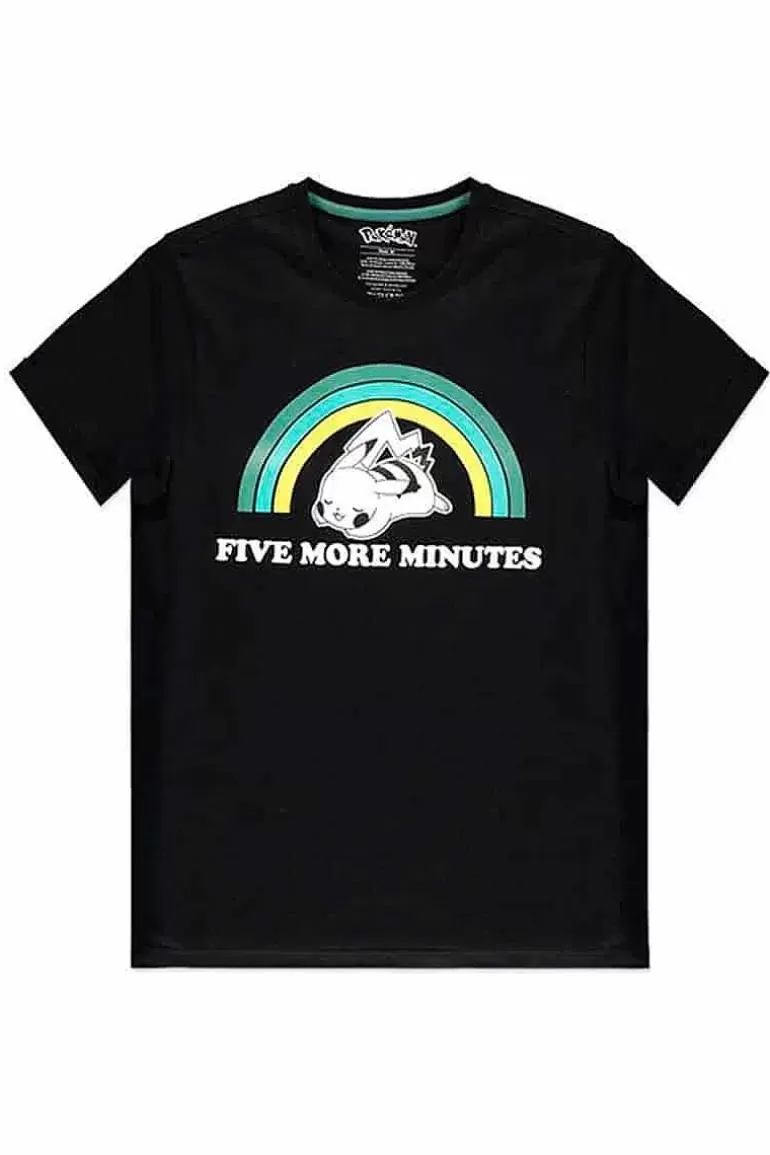 Pocket Monster Pokémon Til Børneværelset-Pikachu Five More Minutes T Shirt I Small