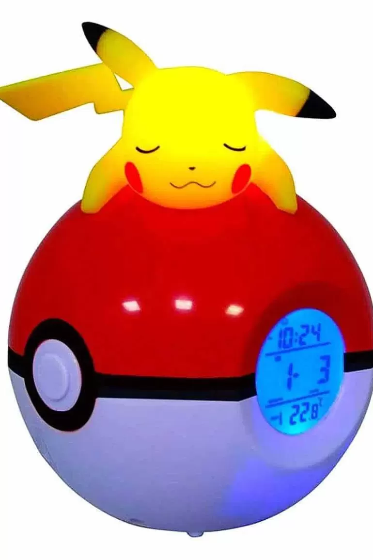 Pocket Monster Pokémon Til Børneværelset-Pikachu Vaekkeur Og Lampe