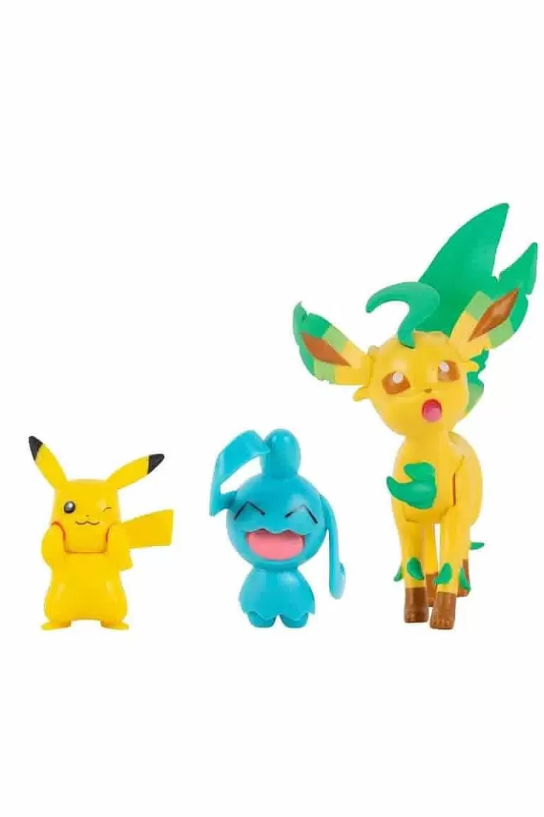 Pocket Monster Pokémon Figurer-Pikachu Wynaut Og Leafeon Figurer
