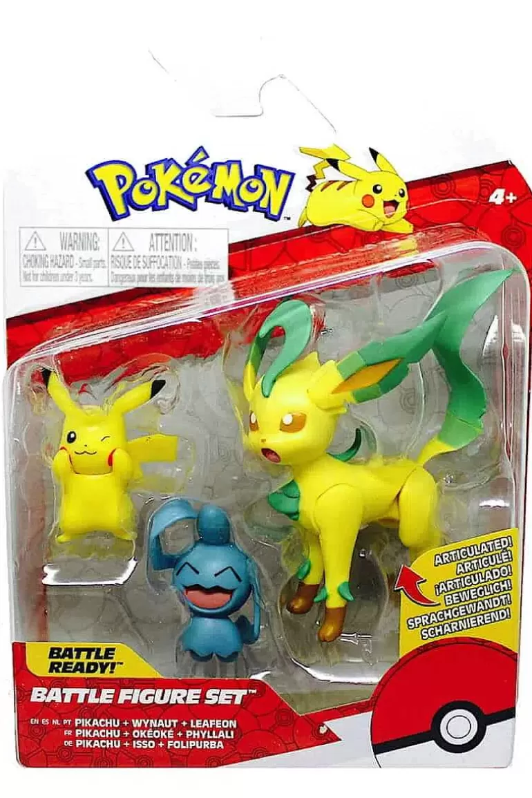 Pocket Monster Pokémon Figurer-Pikachu Wynaut Og Leafeon Figurer