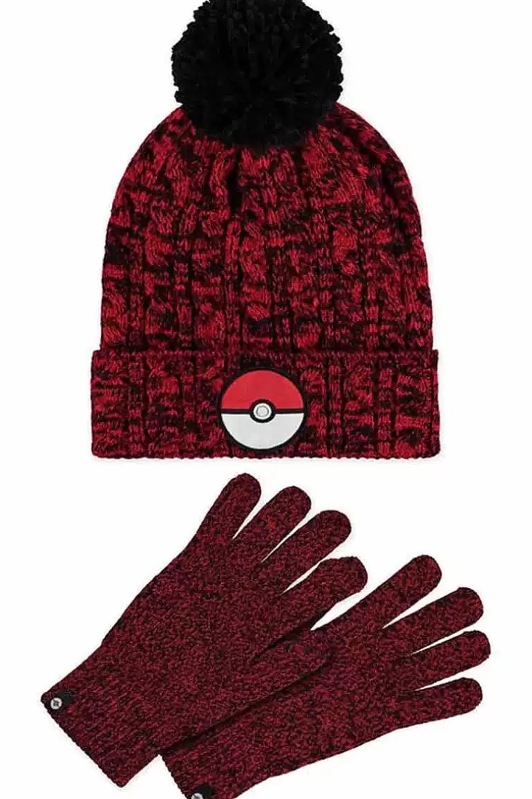Pocket Monster Pokémon Til Børneværelset-Poke Ball Saet Med Hue Og Vanter