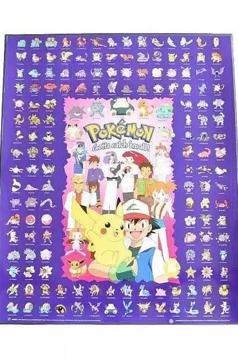 Pocket Monster Pokémon Til Børneværelset-Pokemon Gotta Catch Em All Kanto Plakat