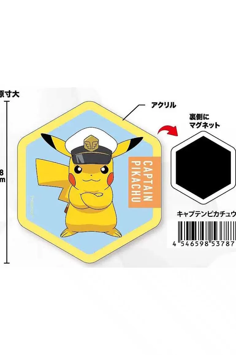 Pocket Monster Pokémon Til Børneværelset-Pokemon Magnet Med Pikachu Som Kaptajn