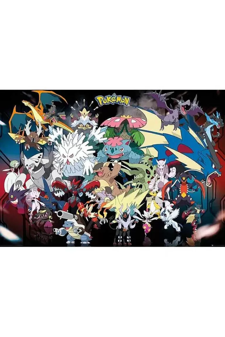 Pocket Monster Pokémon Til Børneværelset-Pokemon Mega Udvikling Plakat