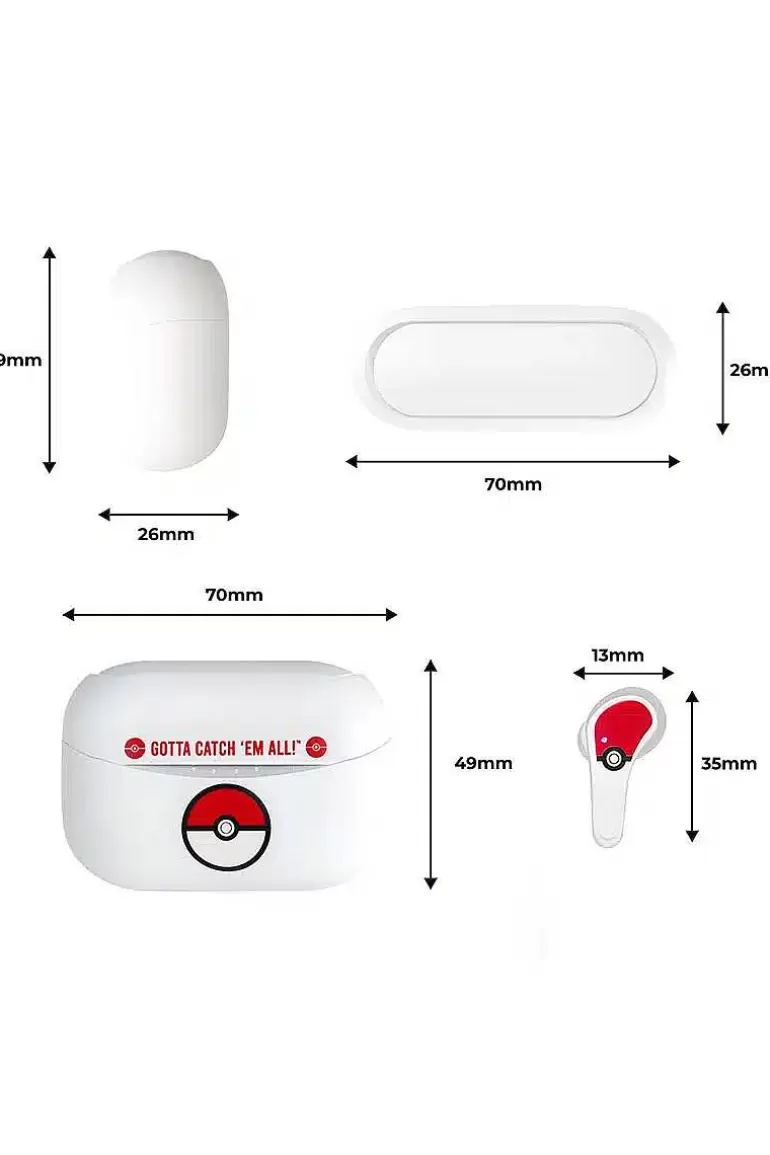 Pocket Monster Pokémon Skoleudstyr-Pokemon Poke Ball Earbuds