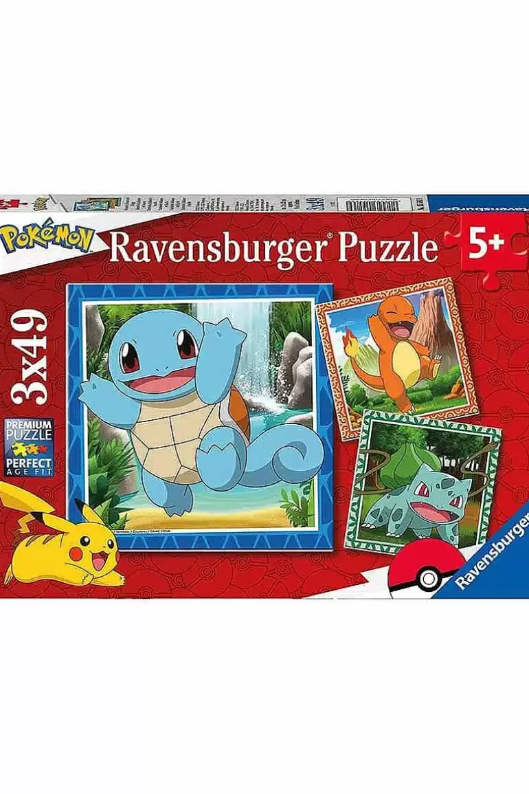 Pocket Monster Pokémon Til Børneværelset-Pokemon Puslespil Med Charmander Squirtle Og Bulbasaur
