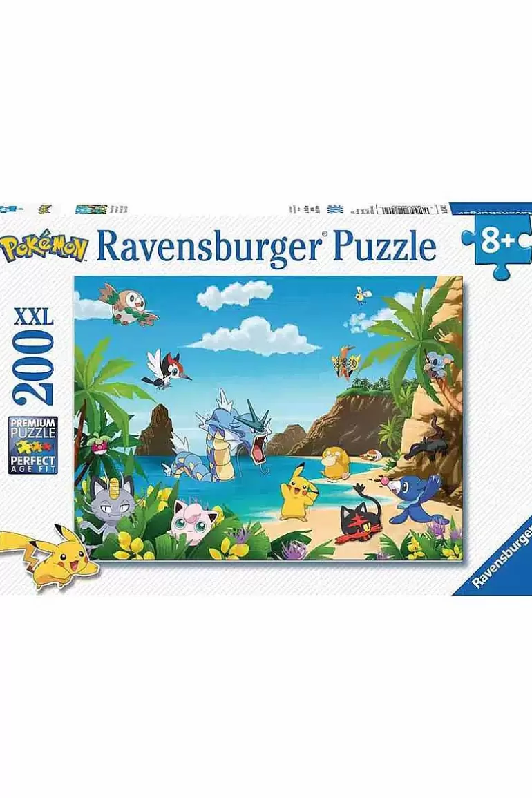 Pocket Monster Pokémon Til Børneværelset-Pokemon Ravensburger Puslespil Med 200 Brikker