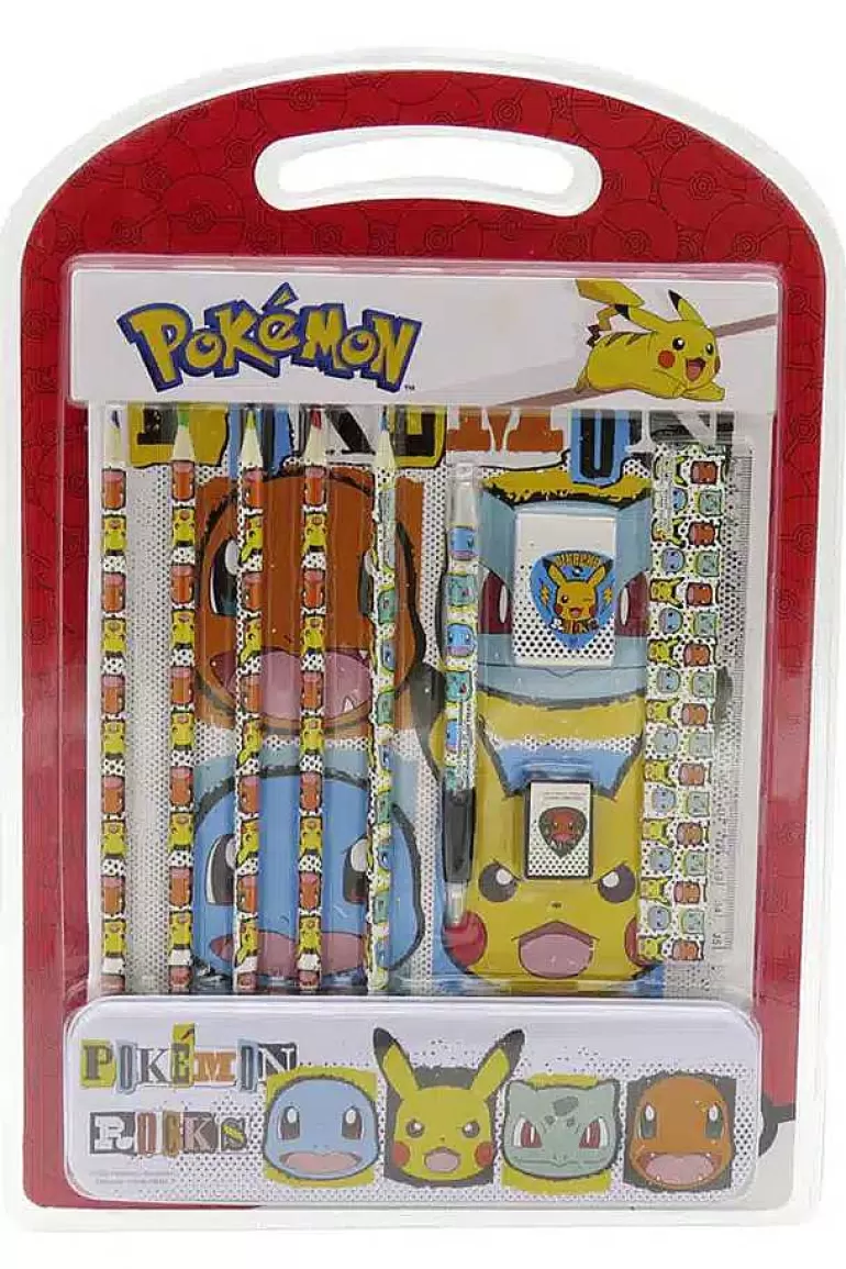 Pocket Monster Pokémon Skoleudstyr-Pokemon Skolesaet Med Penalhus