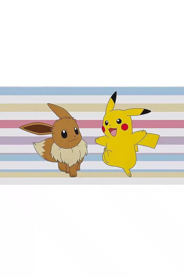 Pocket Monster Pokémon Til Børneværelset-Pokemon Strandhandklaede Med Eevee Og Pikachu