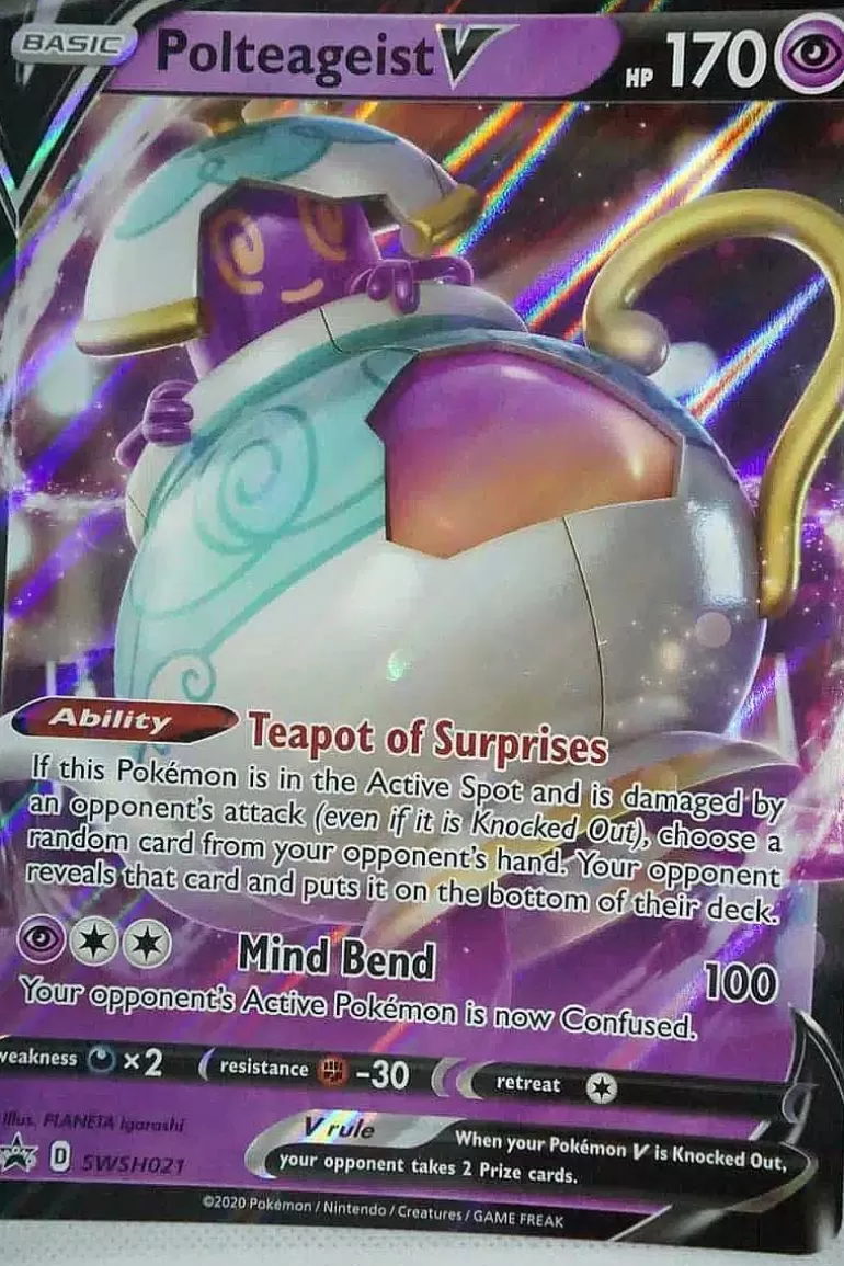 Pocket Monster Pokémon Kort-Polteageist V Swsh021 Stor