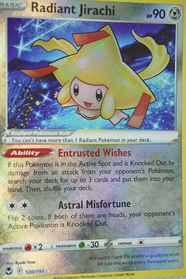 Pocket Monster Pokémon Kort-Radiant Jirachi 120/195 Radiant Rare