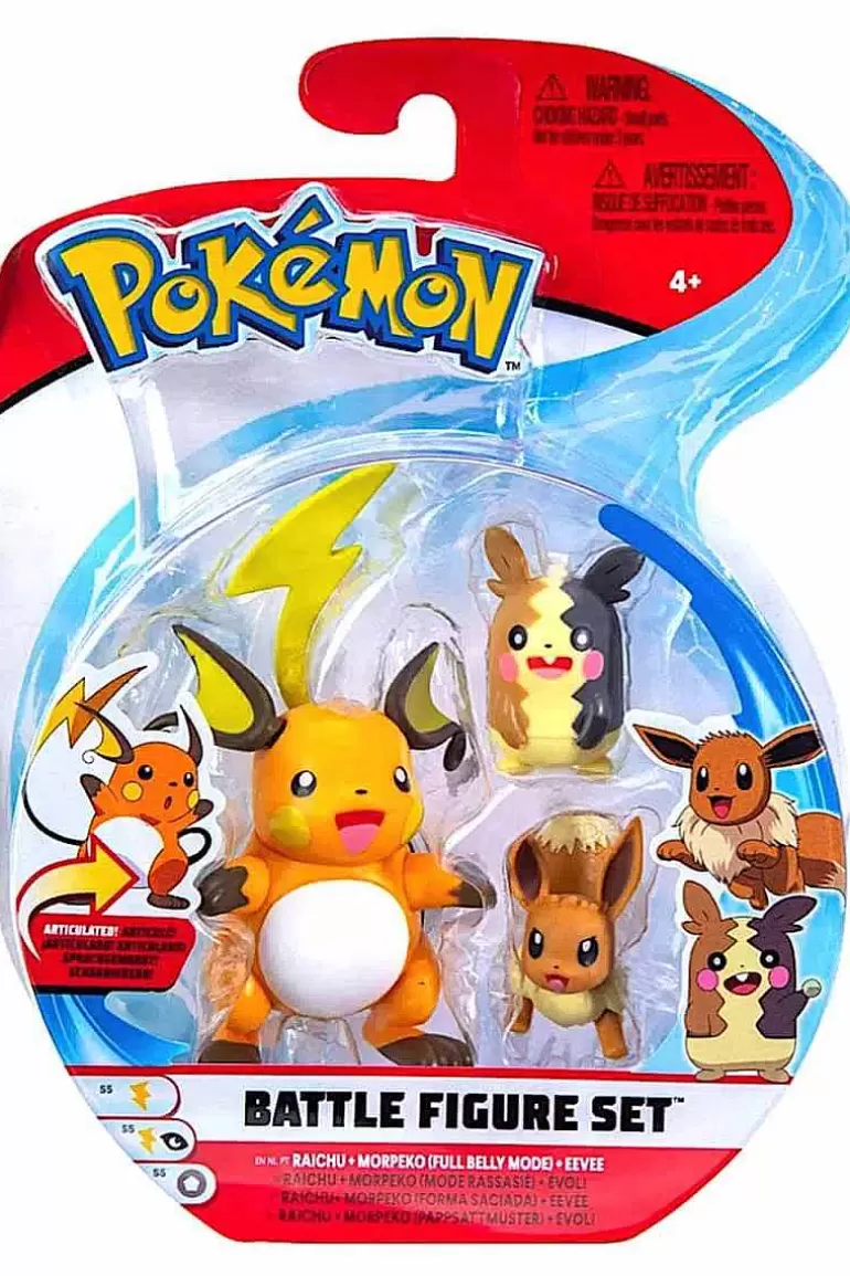 Pocket Monster Pokémon Figurer-Raichu Eevee & Morpeko Figurer